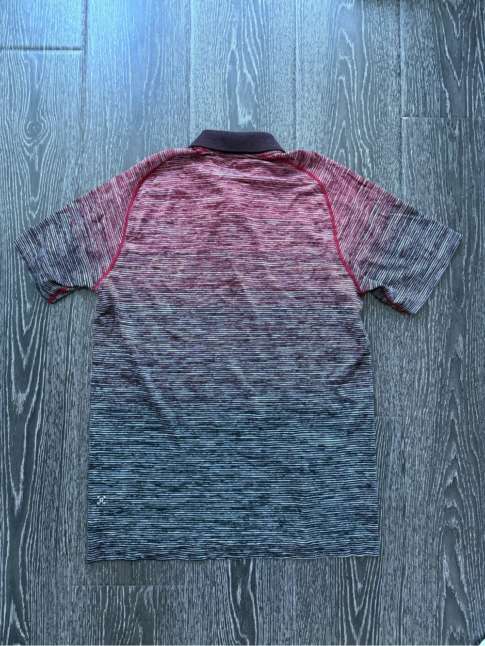 lululemon athletica Men's Ombre Stripe Polo - Red & Black - Picture 2 of 5